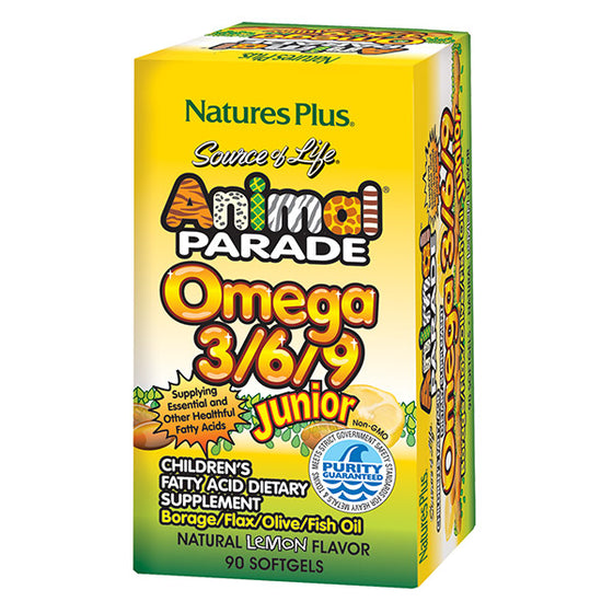 Natures Plus Animal Parade Omega 3/6/9 Junior - 90 softgels