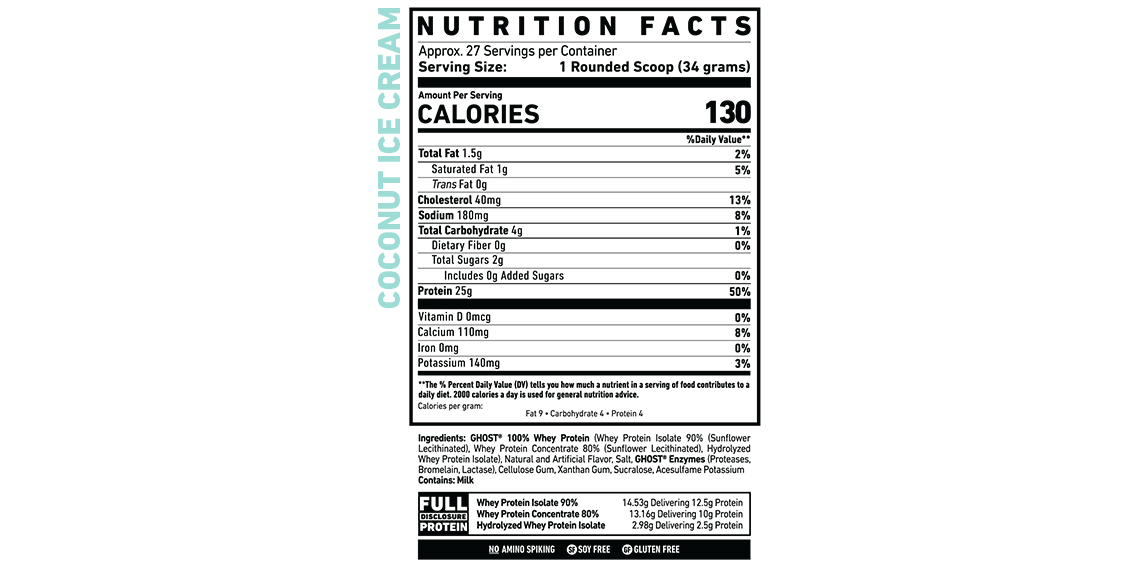 Ghost Whey Coconut Ice Cream (LIMITED EDITION) 924g