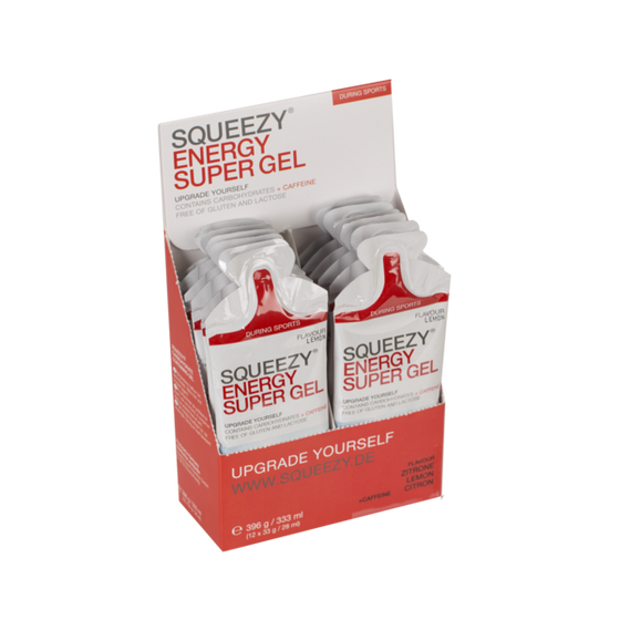 SQUEEZY ENERGY SUPER GEL (CAFFEINE)- BOX 12