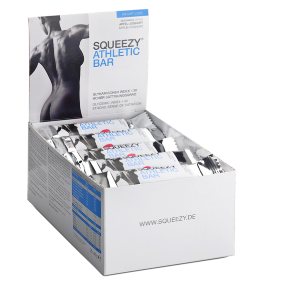 SQUEEZY ATHLETIC BAR - BOX 20 Apple Yoghurt