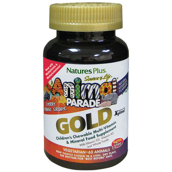 Natures Plus Animal Parade Gold Cherry Flavour 60 Chewables