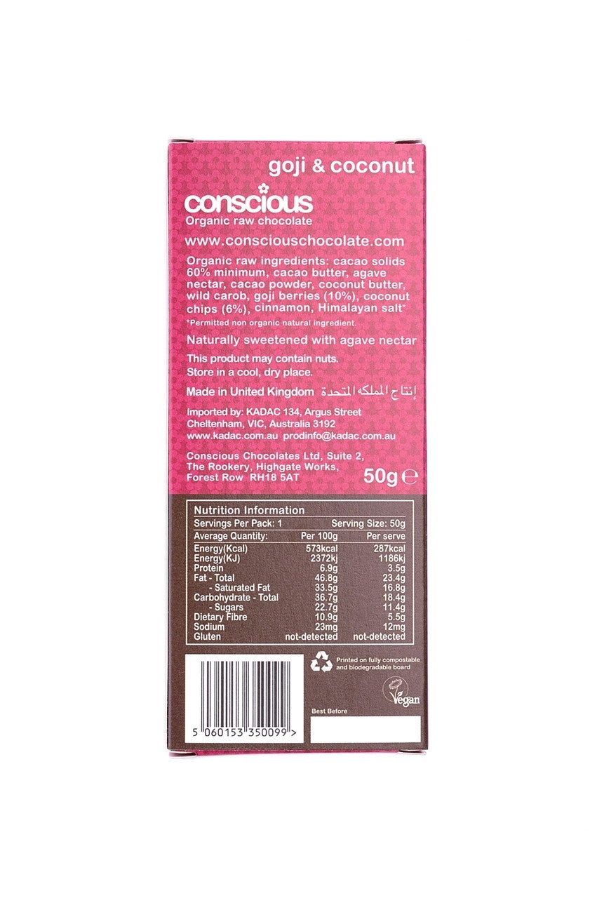 Conscious Raw Chocolate - 50g bar