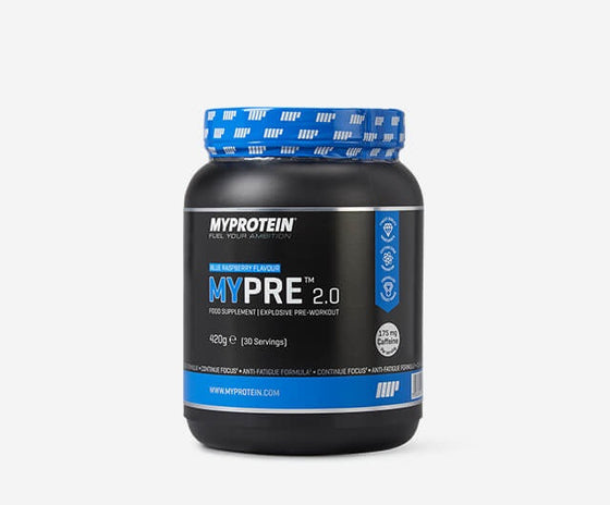 MyProtein MyPre 2.0 blue raspberry