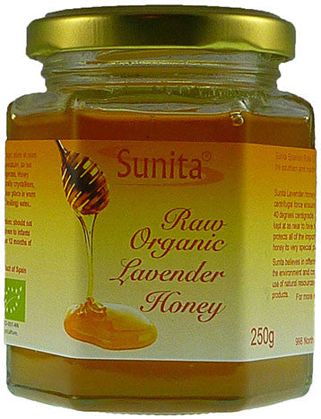 Sunita Raw Organic Lavender Honey 250g