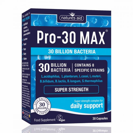 PRO-30 Max (30 Billion Daily Probiotic)- 30 Vegetarian Capsules