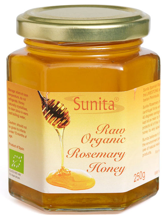 Sunita Raw Organic Rosemary Honey 250g