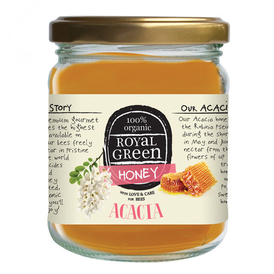 Royal Green 100% Organic Acacia Honey 250g