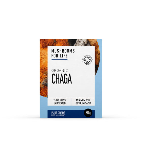 Mushrooms For Life Organic Chaga Pure Grade Extract Powder 60g