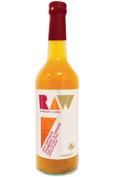 RAW Organic Apple Cider Vinegar Infusion Turmeric And Ginger - 500ml