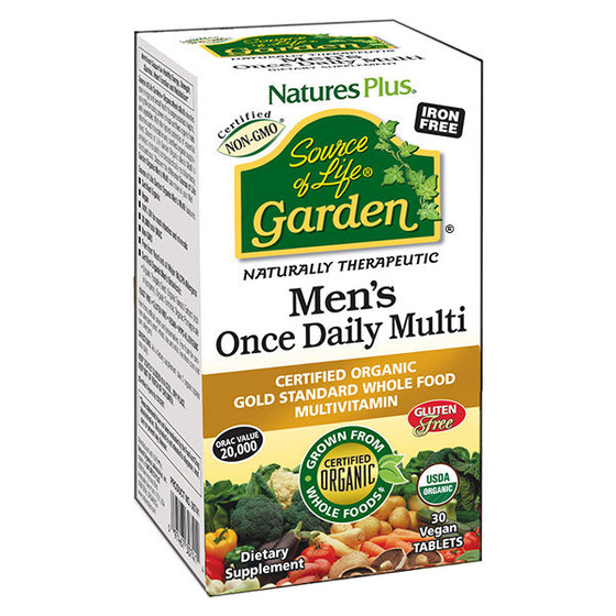 Nature's Plus - Source of Life Garden- Men's Once Daily Multi - 30 Vegan Tablets