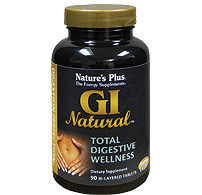 Natures Plus GI Natural Digestive Wellness - 90 Bi-Layered Tablets