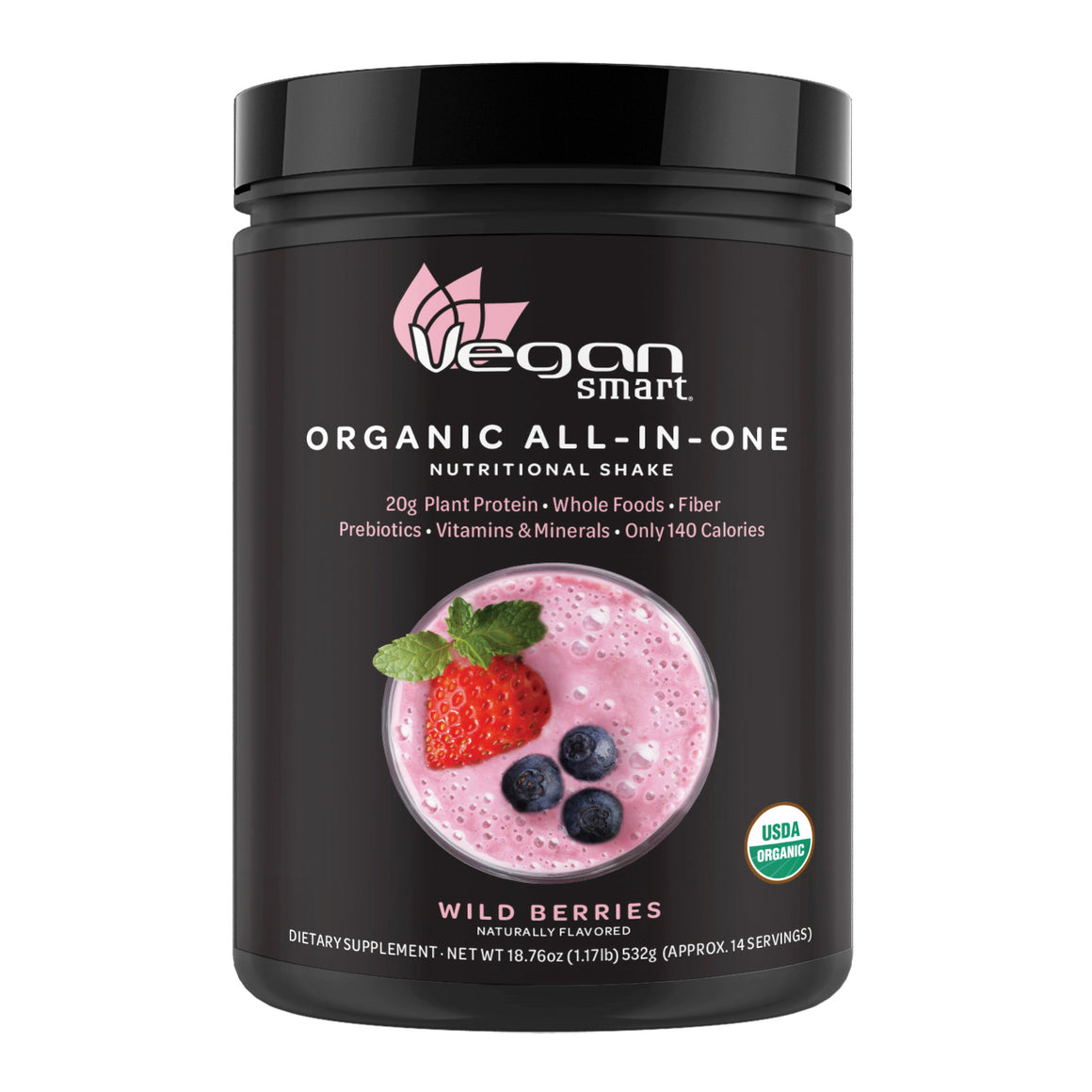 VeganSmart Organic All In One – Wild Berries 14 servings