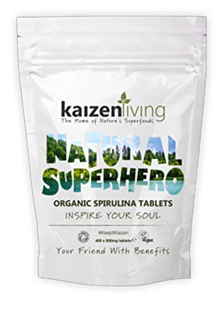 Kaizen Living Organic Spirulina Tablets 400 x 500mg