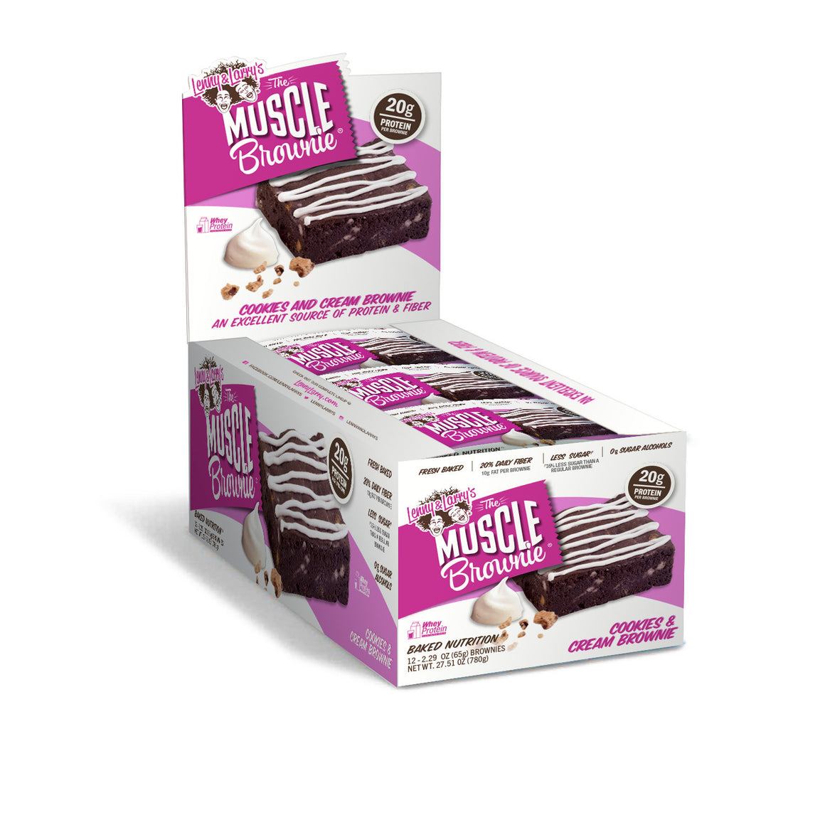 Lenny & Larry's Muscle Brownie Cookies & Cream x12