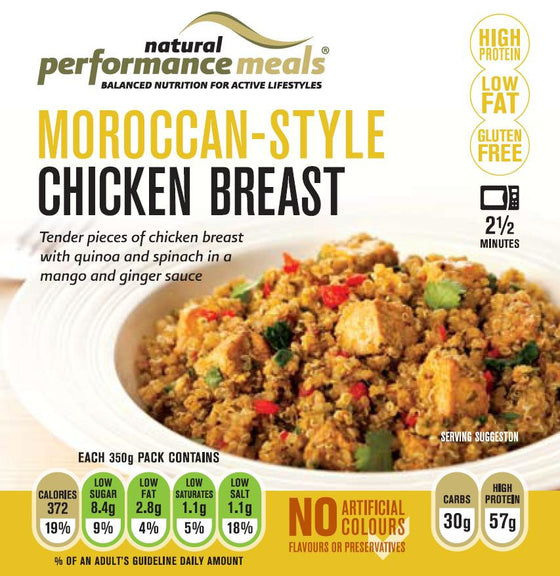 Natural Performance Meals Moroccan Style Chicken And Quinoa 350g
