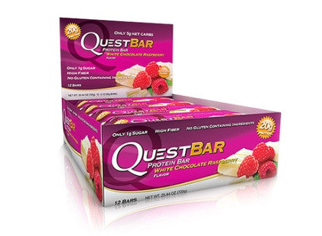 Quest Bar White Chocolate Raspberry Box of 12
