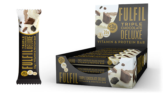 Fulfil Nutrition Triple Chocolate Deluxe Vitamin and Protein Bars x 15