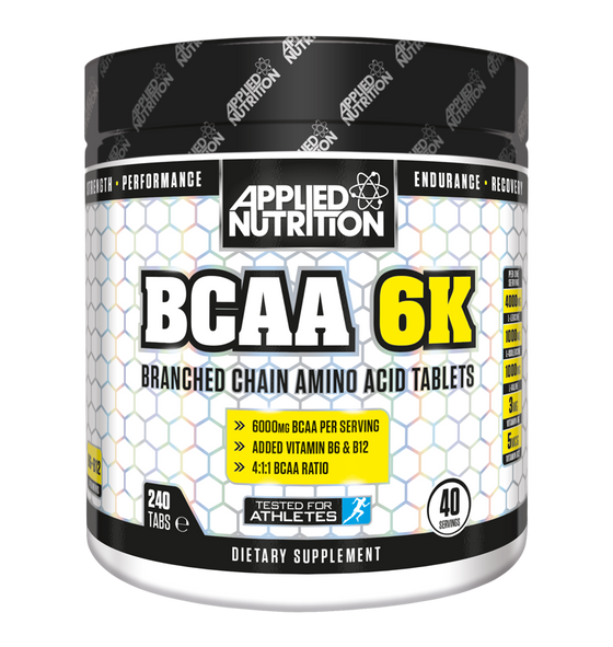 Applied Nutrition BCAA 6K (branched chain amino) Tablets - 240 tabs (40 servings)