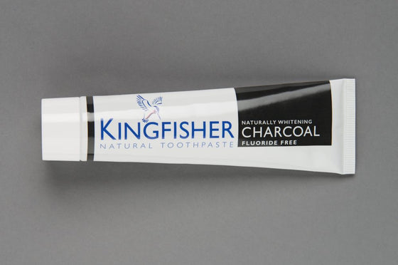 Kingfisher Naturally Whitening Charcoal Toothpaste Fluoride Free - 100ml