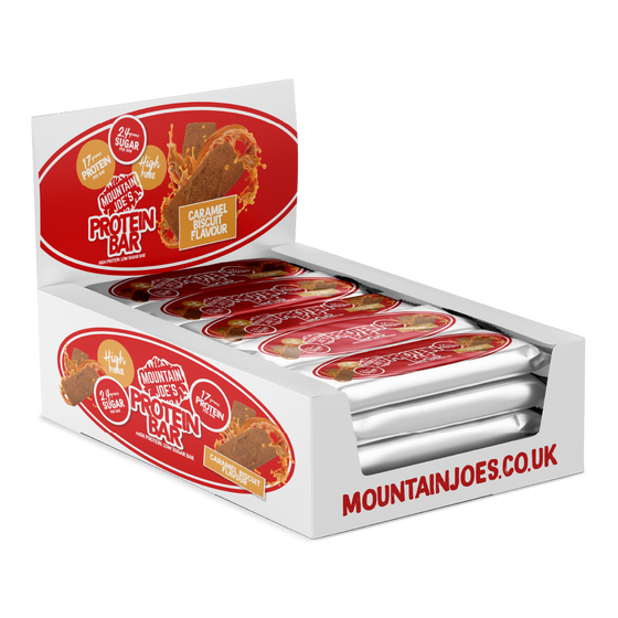 Mountain Joes Caramel Biscuit Protein Bar 12x55g
