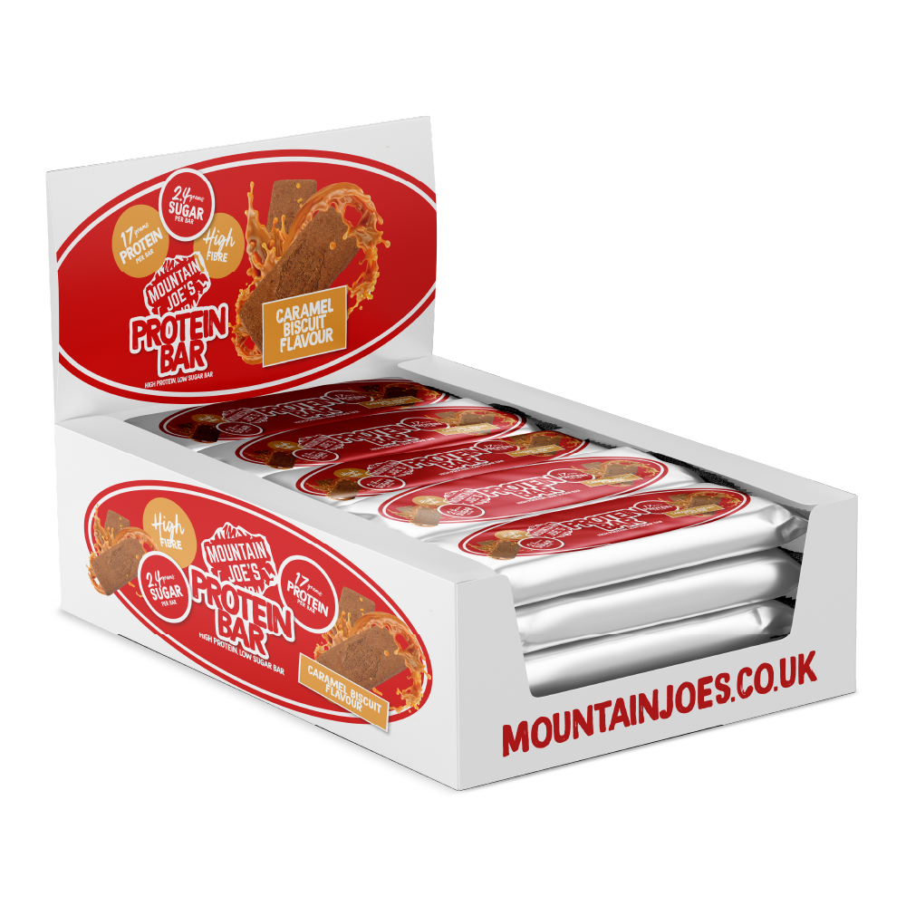 Mountain Joes Caramel Biscuit Protein Bar 12x55g