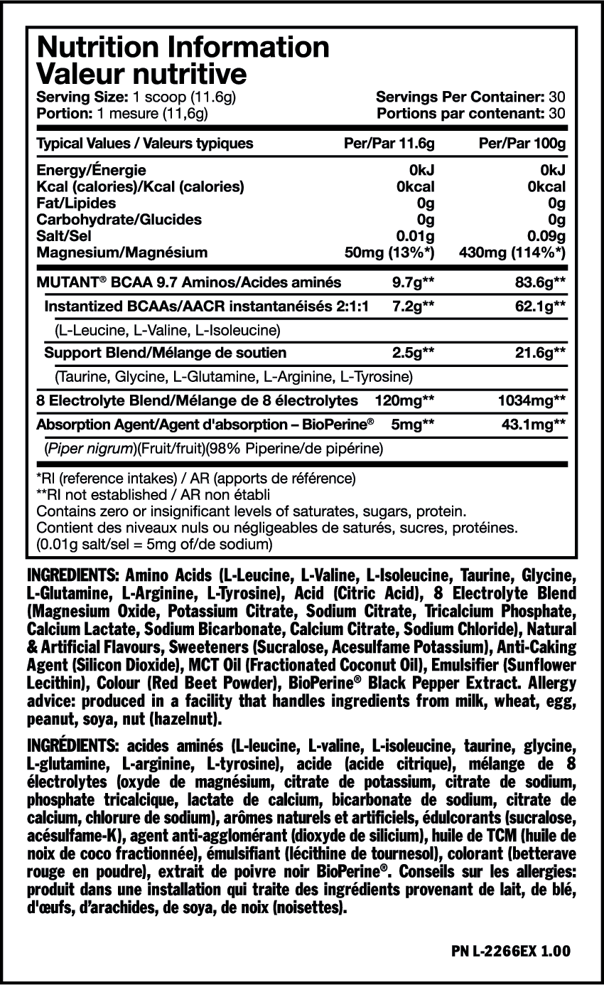 Mutant BCAA 9.7 - 348g (30 servings)