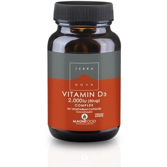 Terranova Vitamin D3 2000iu Vegan Complex 50 Capsules