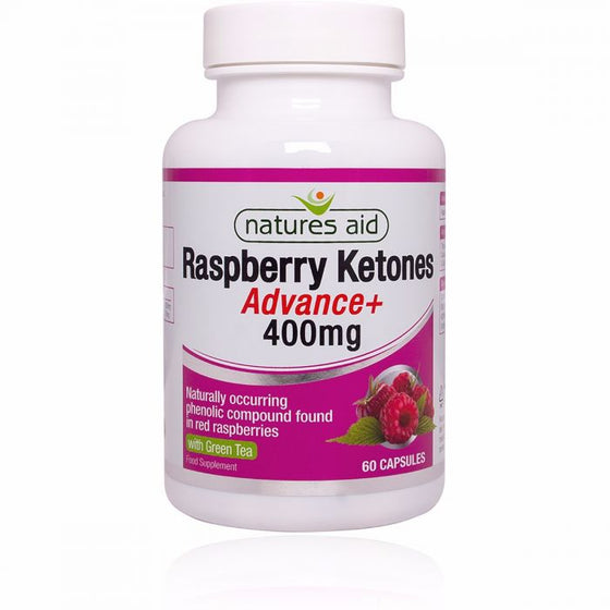 Natures Aid Raspberry Ketones Advance + with Green Tea 60 Capsules