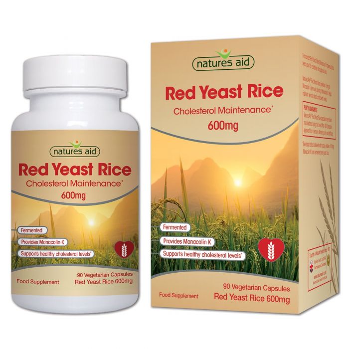 Natures Aid Red Yeast Rice 600mg 90 Capsules