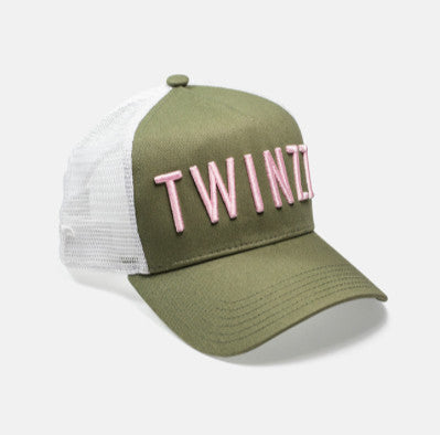 Twinzz 3D Mesh Trucker Two-Tone Cap Green/Pink