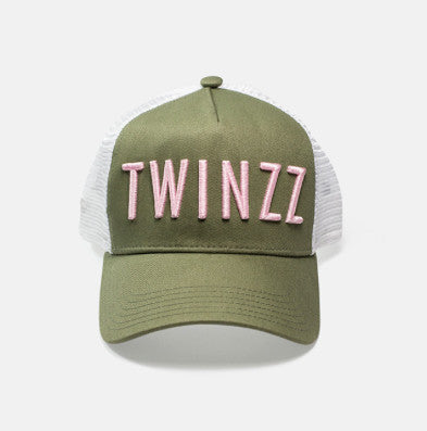 Twinzz 3D Mesh Trucker Two-Tone Cap Green/Pink