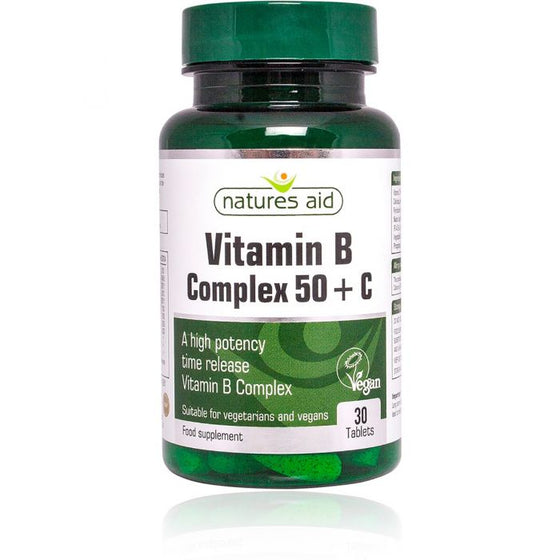 Natures Aid Vitamin B Complex 50 with Vitamin C