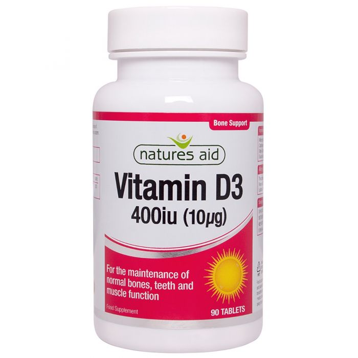 Natures Aid Vitamin D3 400iu (10ug)- 90 Tablets